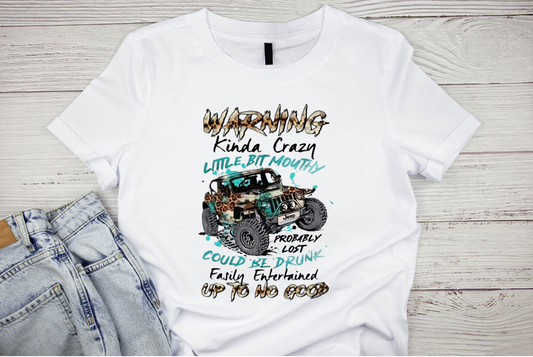 teal and cheetah jeep shirt