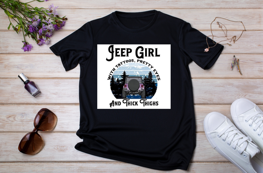 jeep girl t-shirt